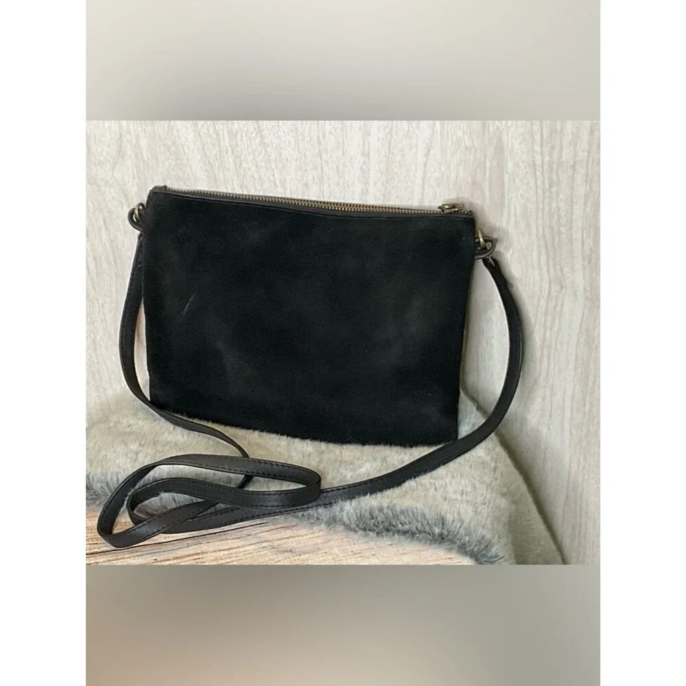Lucky Brand Brown & Black Patchwork Chevron Crossbody